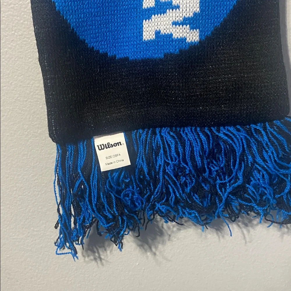 Wilson Blue, Black and White Soccer Scarf 69 inches Long